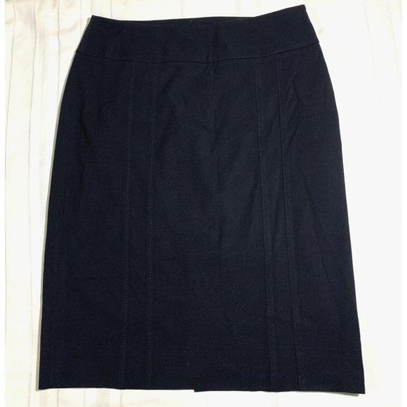 White House Black Market Skirt Women's 6 Black Office Career Pencil - Picture 1 of 12